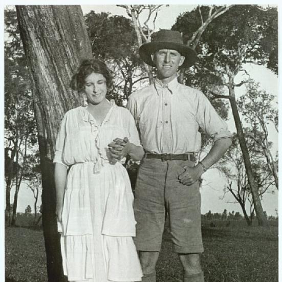 Karen Blixen og hendes bror Thomas Dinesen, på baronessens afrikanske farm