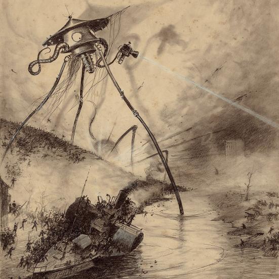Martiansk tripode angriber