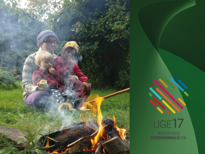 Bål, bøger og højtlæsning samt uge 17-logo