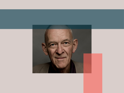 Grafik med portræt foto af Henrik Norbrandt