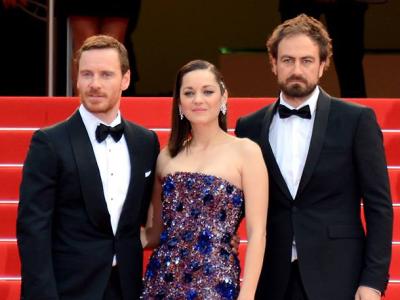 Michael Fassbender, Marion Cotillard og Justin Kurzel ved Cannes film festival 2015