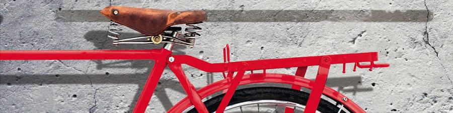 En rød cykel