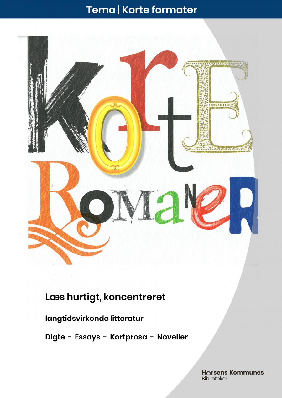 Logo for temaet "Korte formater" - der står "Korte romaner"